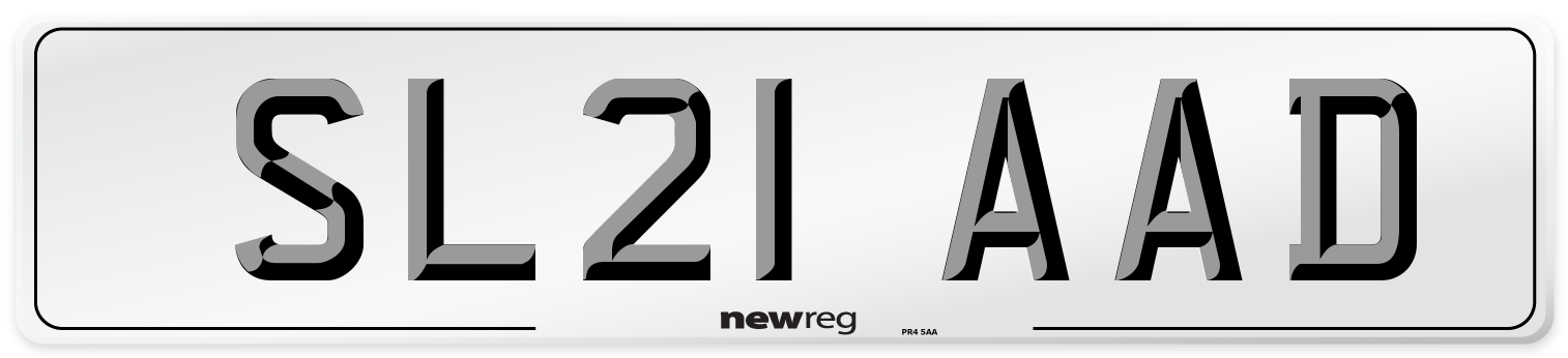 SL21 AAD Number Plate from New Reg